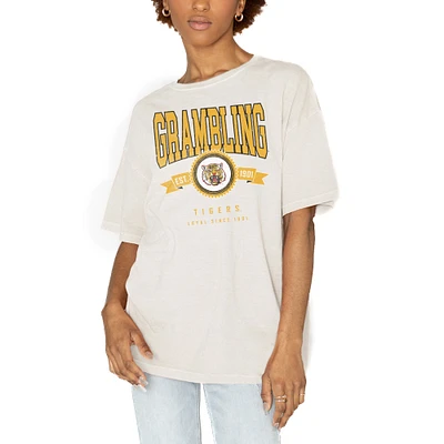 Women's Gameday Couture White Grambling Tigers Get Goin' Oversized T-Shirt