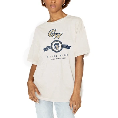 Women's Gameday Couture White George Washington University Get Goin' Oversized T-Shirt