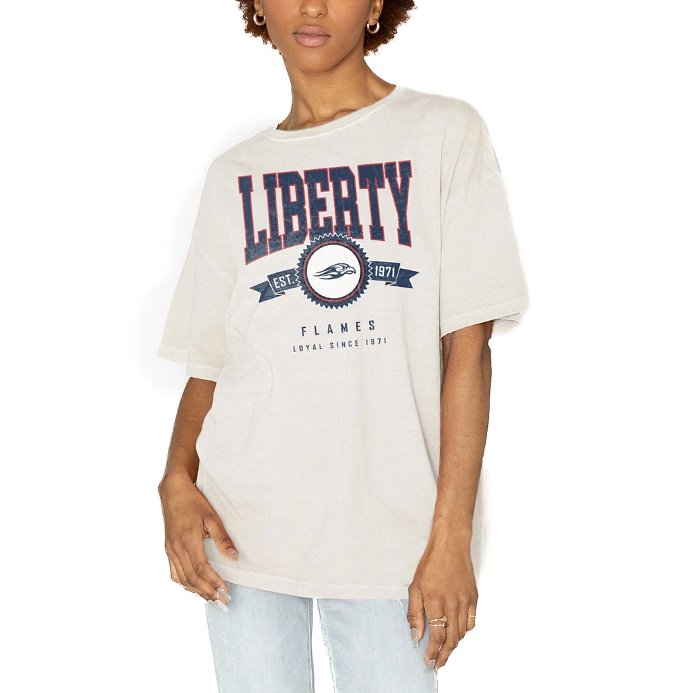 Women's Gameday Couture White Liberty Flames Get Goin' Oversized T-Shirt