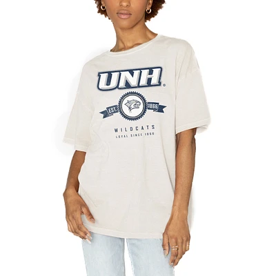 Women's Gameday Couture White New Hampshire Wildcats Get Goin' Oversized T-Shirt
