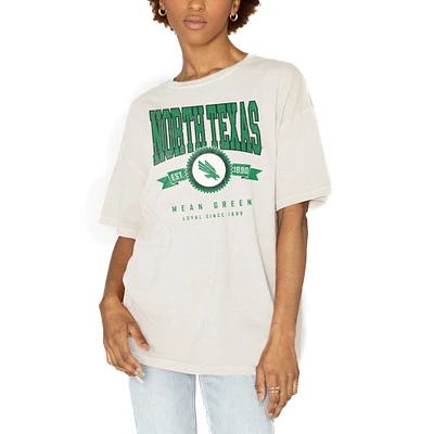 Women's Gameday Couture White North Texas Mean Green Get Goin' Oversized T-Shirt