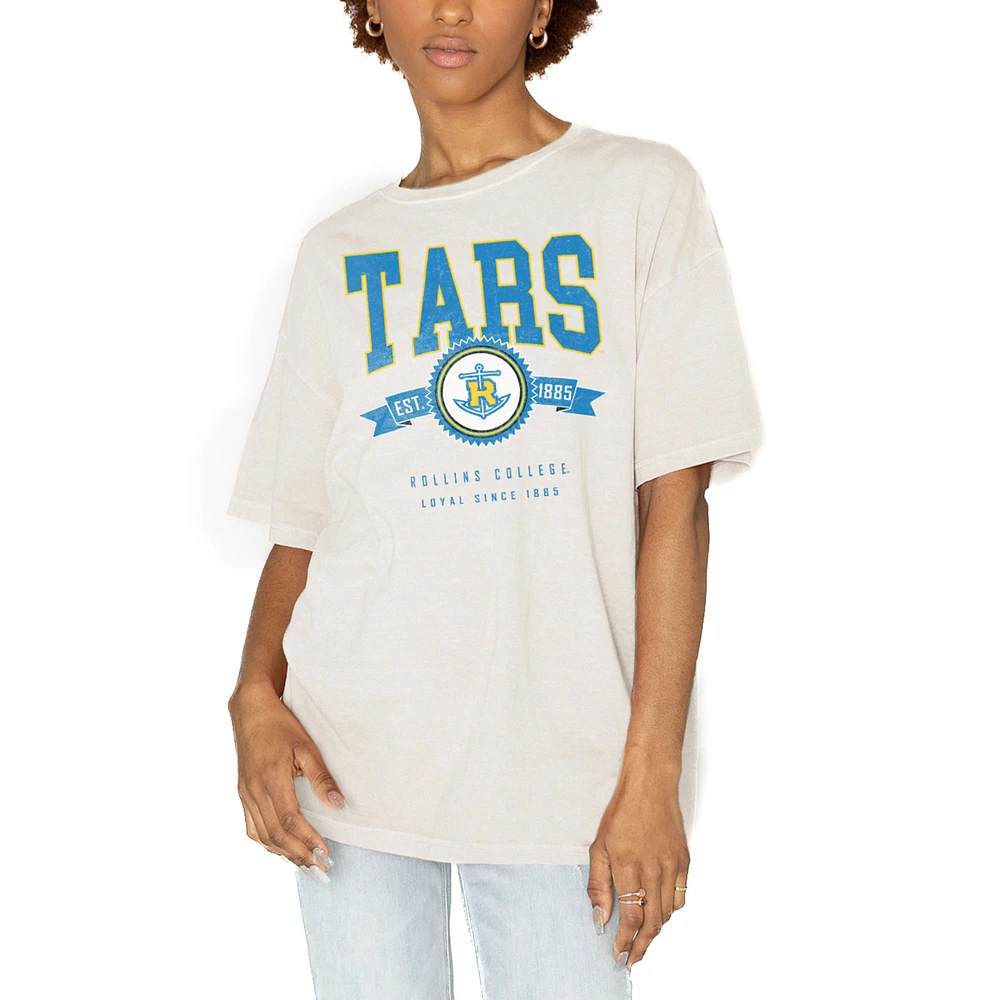 Women's Gameday Couture White Rollins College Tars Get Goin' Oversized T-Shirt
