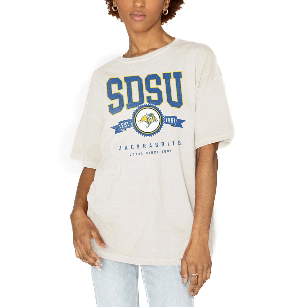 Women's Gameday Couture White South Dakota State Jackrabbits Get Goin' Oversized T-Shirt