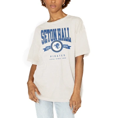 Women's Gameday Couture White Seton Hall Pirates Get Goin' Oversized T-Shirt