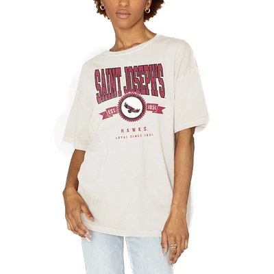 Women's Gameday Couture White Saint Joseph's Hawks Get Goin' Oversized T-Shirt