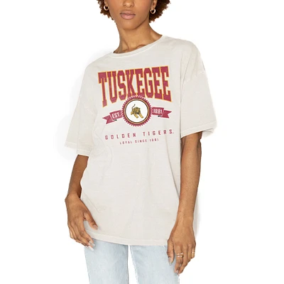 Women's Gameday Couture White Tuskegee Golden Tigers Get Goin' Oversized T-Shirt