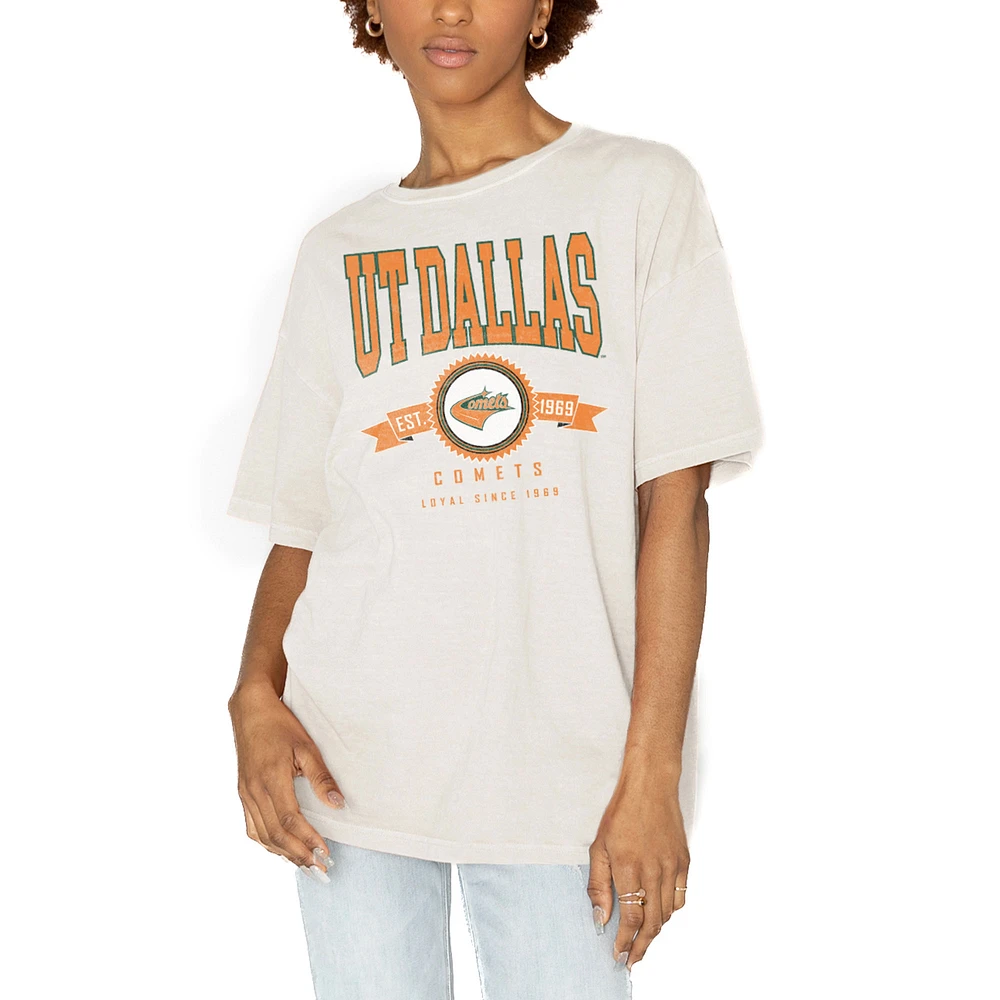 Women's Gameday Couture White UT Dallas Get Goin' Oversized T-Shirt