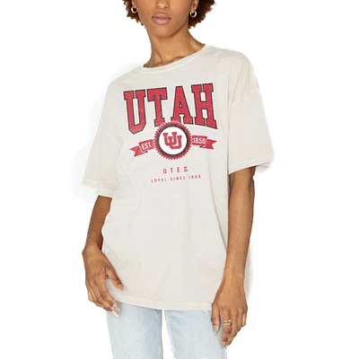 Women's Gameday Couture White Utah Utes Get Goin' Oversized T-Shirt