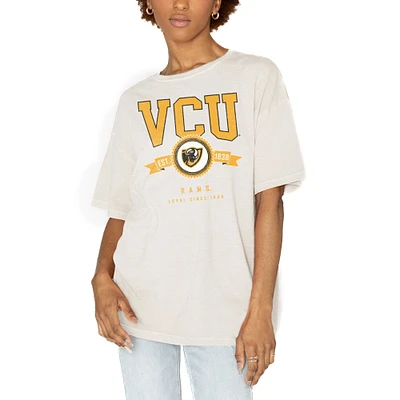 Women's Gameday Couture White VCU Rams Get Goin' Oversized T-Shirt