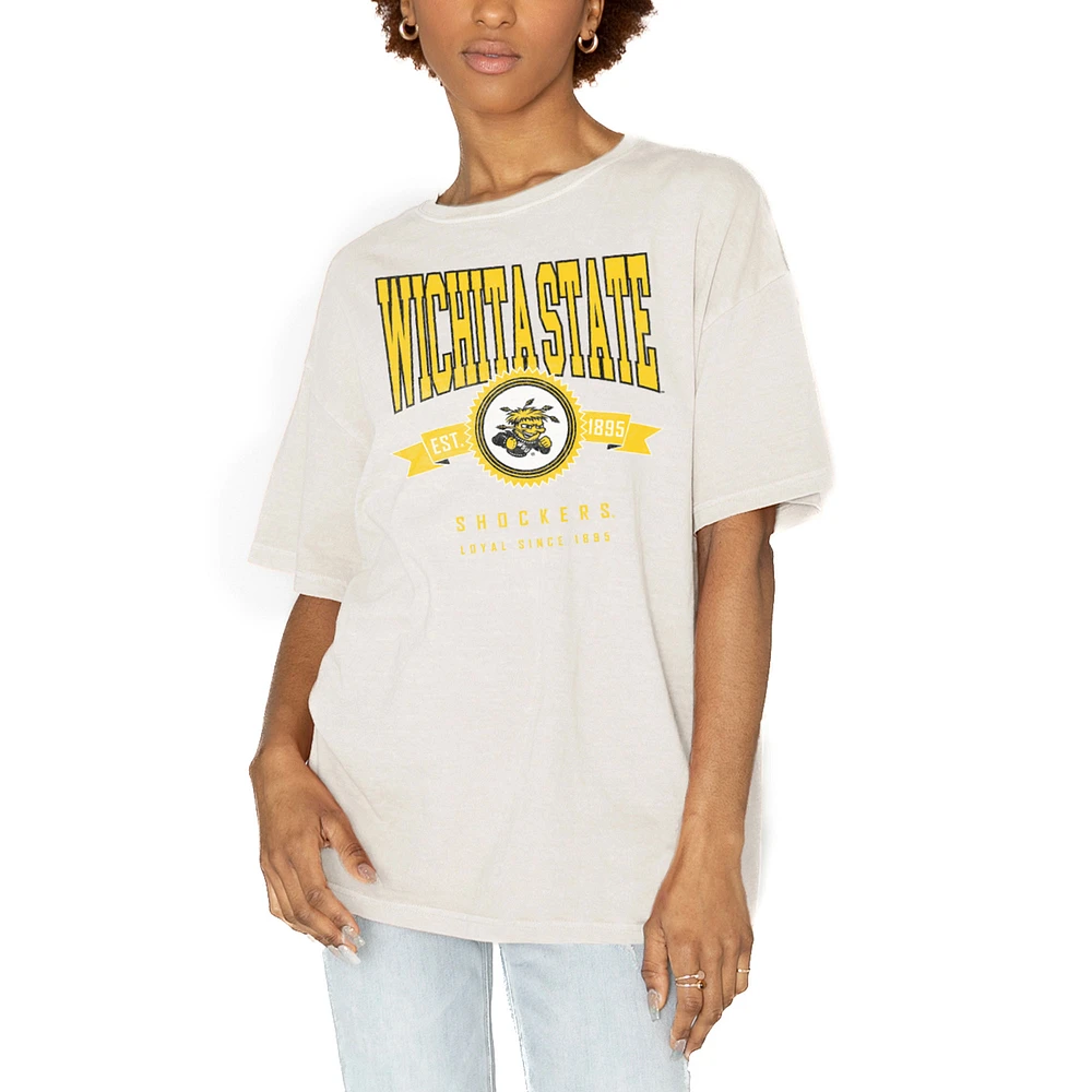 Women's Gameday Couture White Wichita State Shockers Get Goin' Oversized T-Shirt