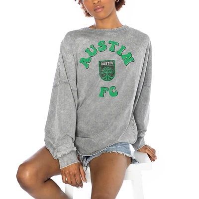 Women's Gameday Couture Gray Austin FC Faded Design Pullover Sweatshirt