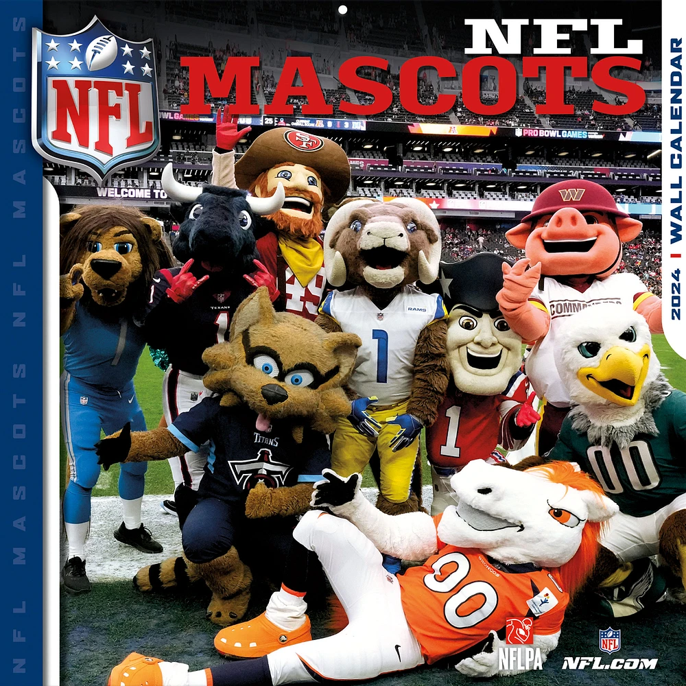 NFL 12" x 12" 2024 Mascots 16-Month Wall Calendar