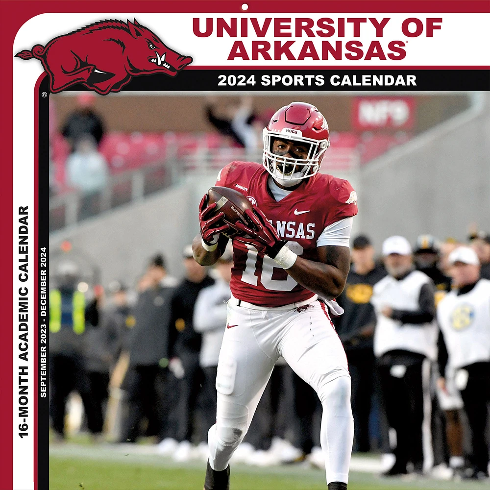 Arkansas Razorbacks 2024 12'' x 12'' Team Wall Calendar