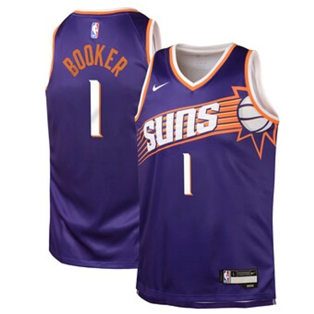Youth Nike Devin Booker Purple Phoenix Suns Swingman Jersey - Icon Edition