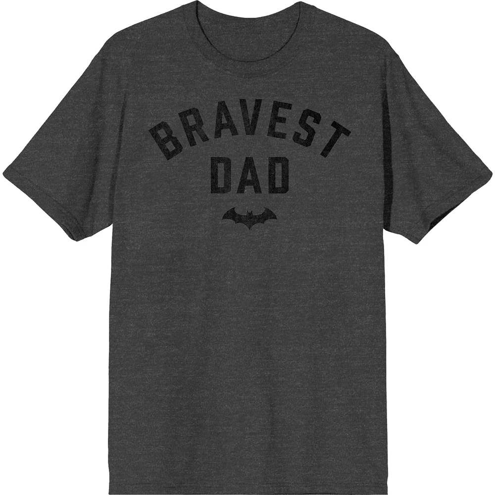 Unisex Charcoal Batman Bravest Dad T-Shirt