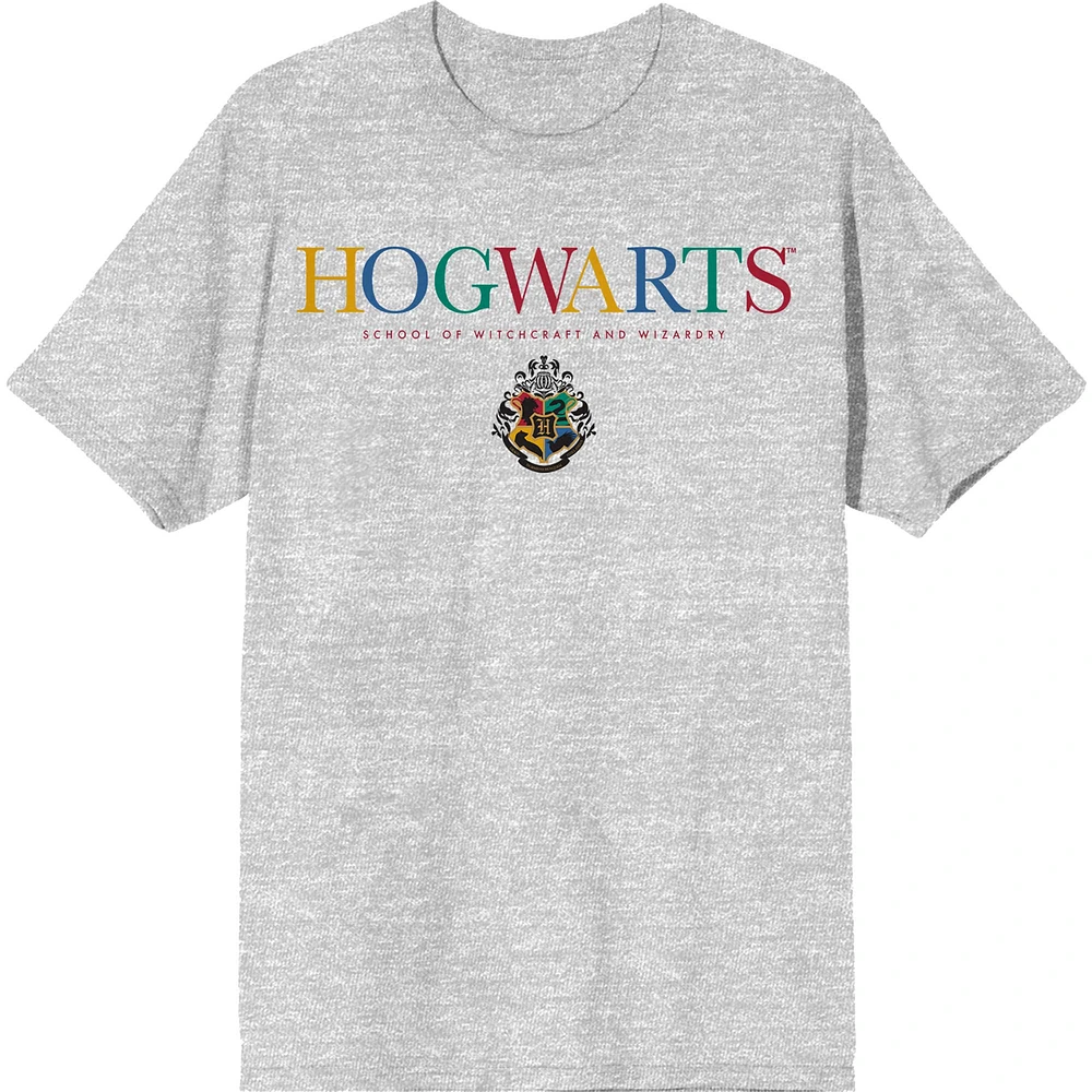 Unisex Heather Gray Harry Potter Hogwarts T-Shirt