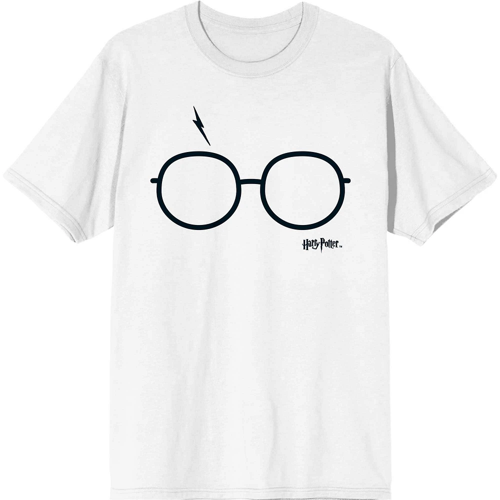Unisex White Harry Potter Glasses T-Shirt