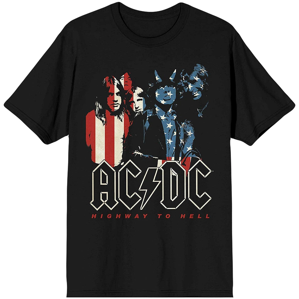 Unisex Black AC/DC USA T-Shirt