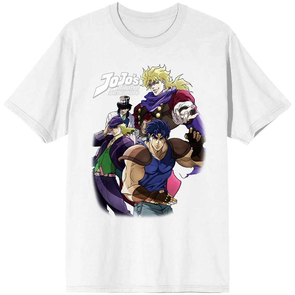 Unisex White Jojo's Bizzare Adventure T-Shirt