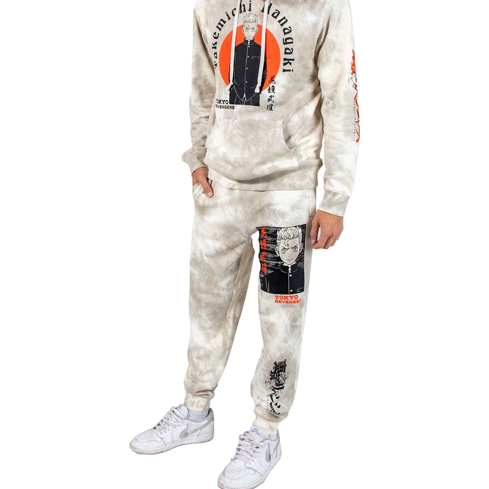 Men's Natural Tokyo Revengers Pullover Hoodie and Jogger Set