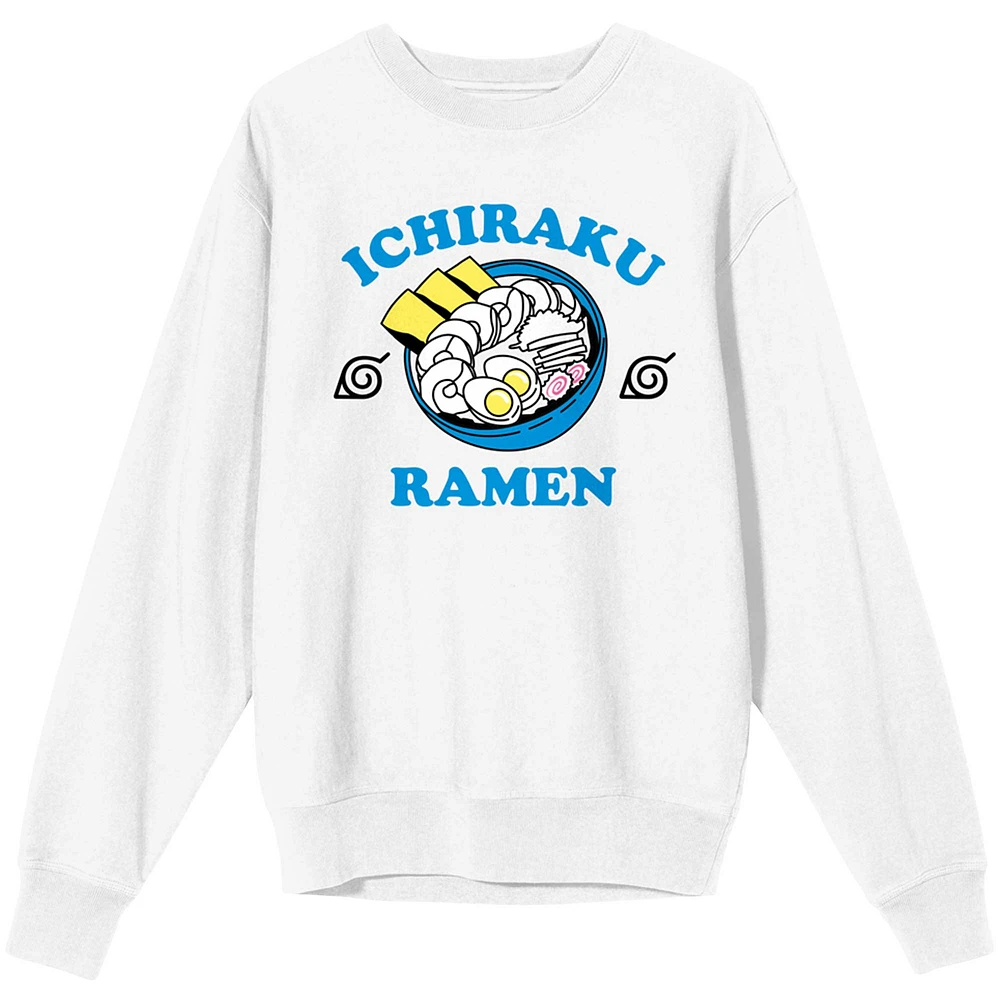 Unisex White Naruto Shippuden Pullover Sweatshirt