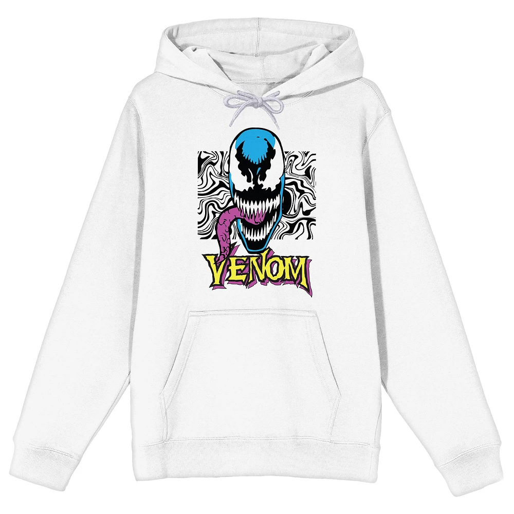 Unisex White Venom Graphic Pullover Hoodie