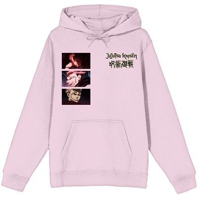 Unisex Pink Jujutsu Kaisen Graphic Pullover Hoodie