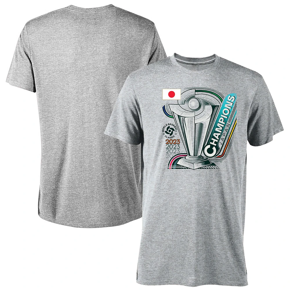 Men's LEGENDS Gray Japan Baseball 2023 World Baseball Classic Champions Tri-Blend T-Shirt