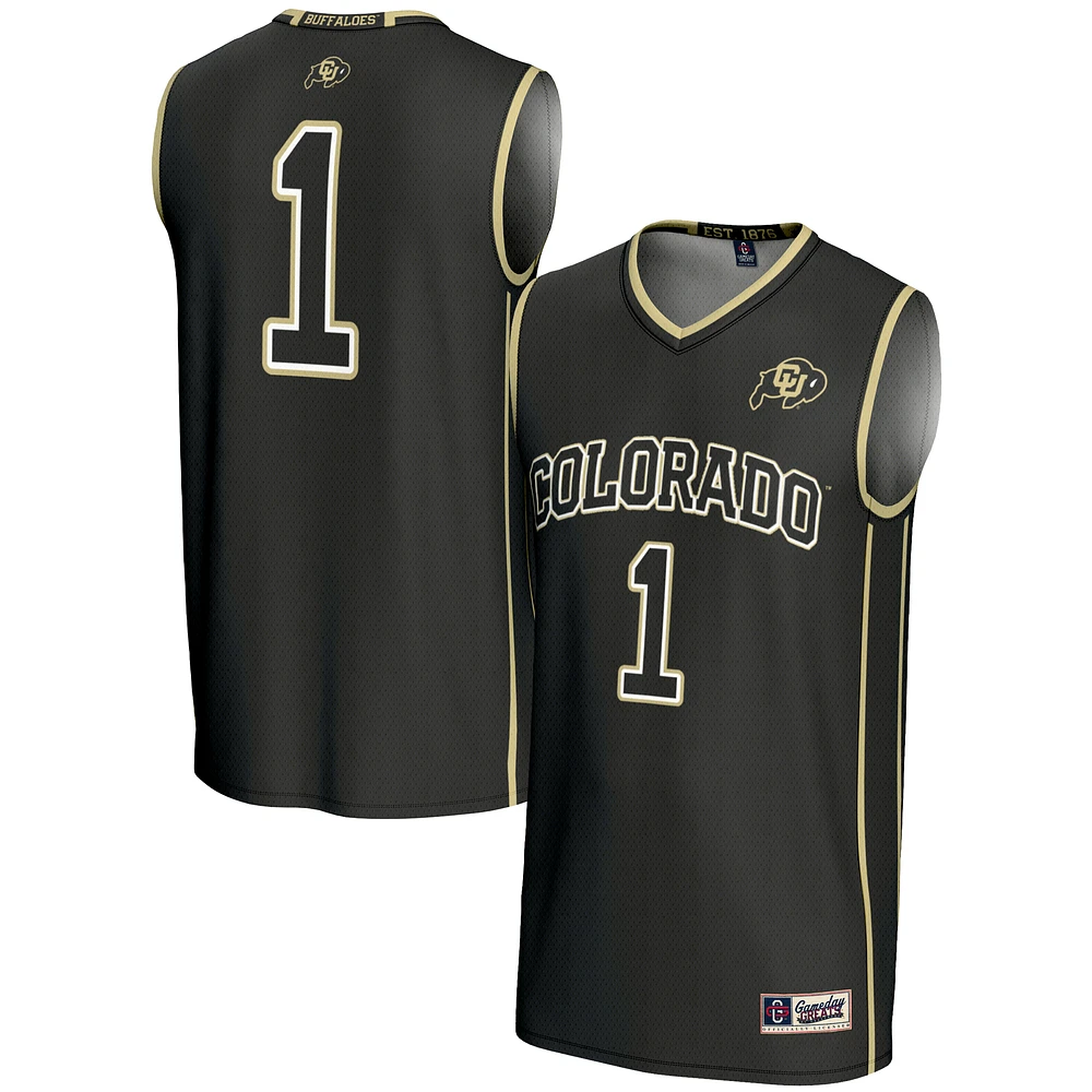 Youth GameDay Greats Black #1 Colorado Buffaloes Lightweight Replica Basketball Jersey