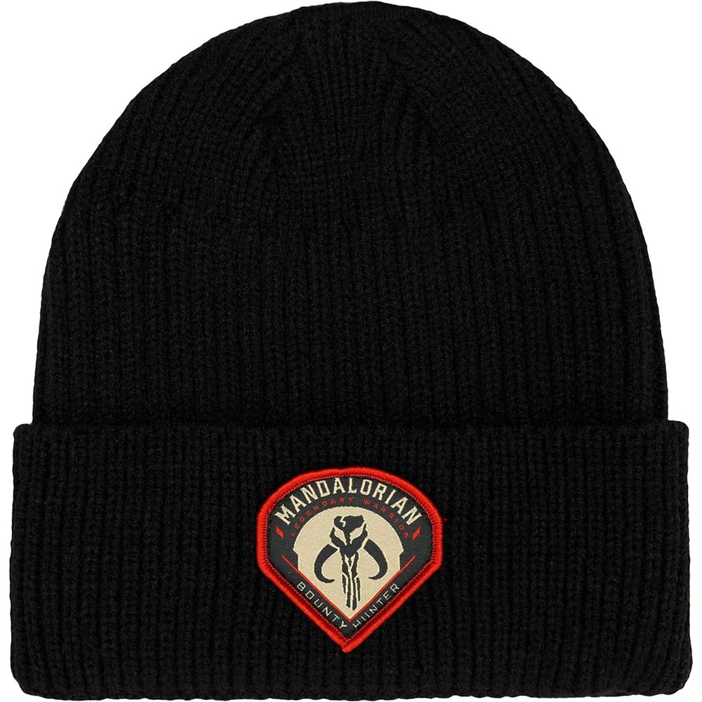 Unisex Black The Mandalorian Cuffed Knit Hat