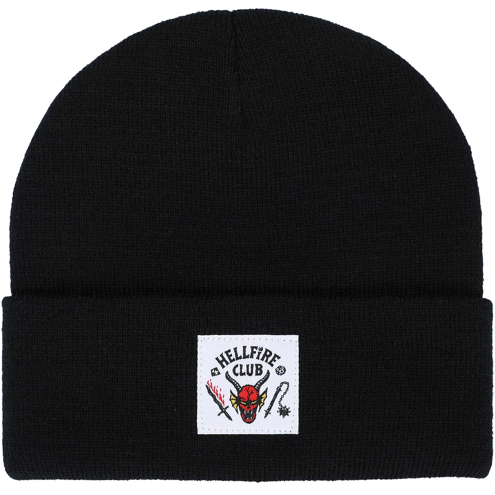 Unisex Black Stranger Things Cuffed Knit Hat