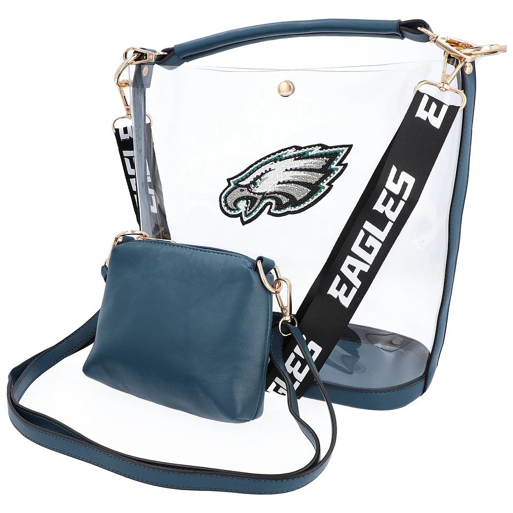 Cuce Philadelphia Eagles Rhinestone Clear Purse