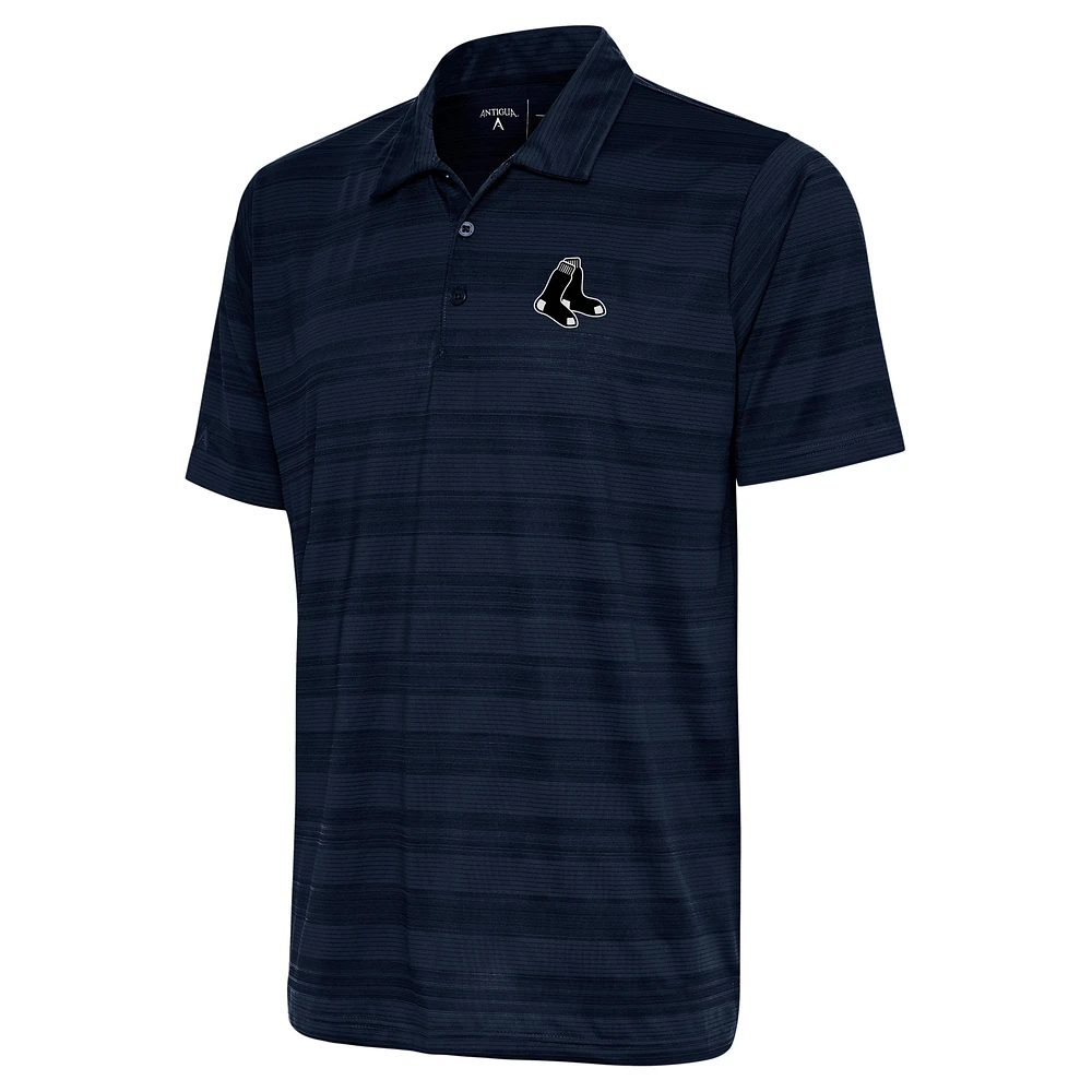 Men's Antigua Navy Boston Red Sox Metallic Compass Polo