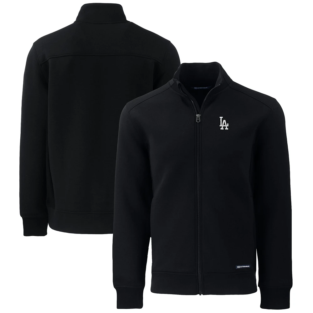 Men's Cutter & Buck Black Los Angeles Dodgers Roam Eco Recycled Full-Zip Jacket