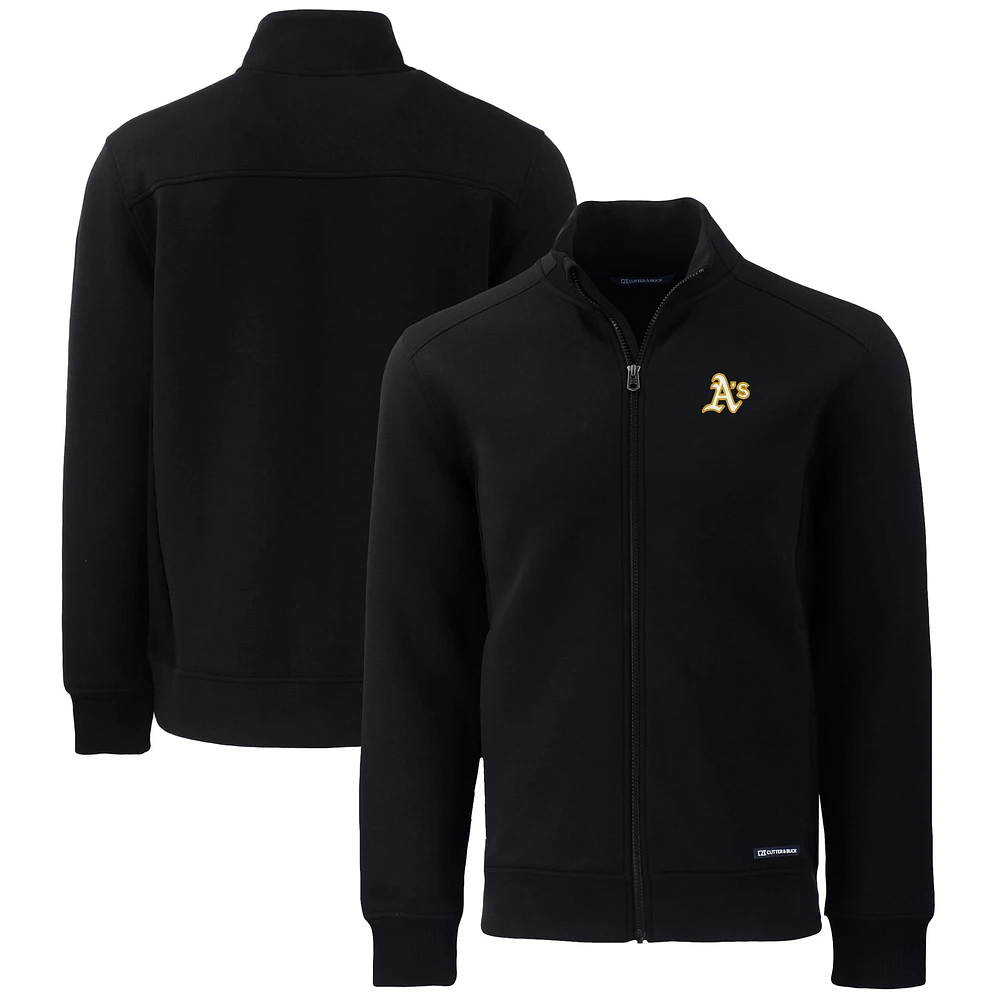 Men's Cutter & Buck Black Athletics Roam Eco Recycled Full-Zip Jacket