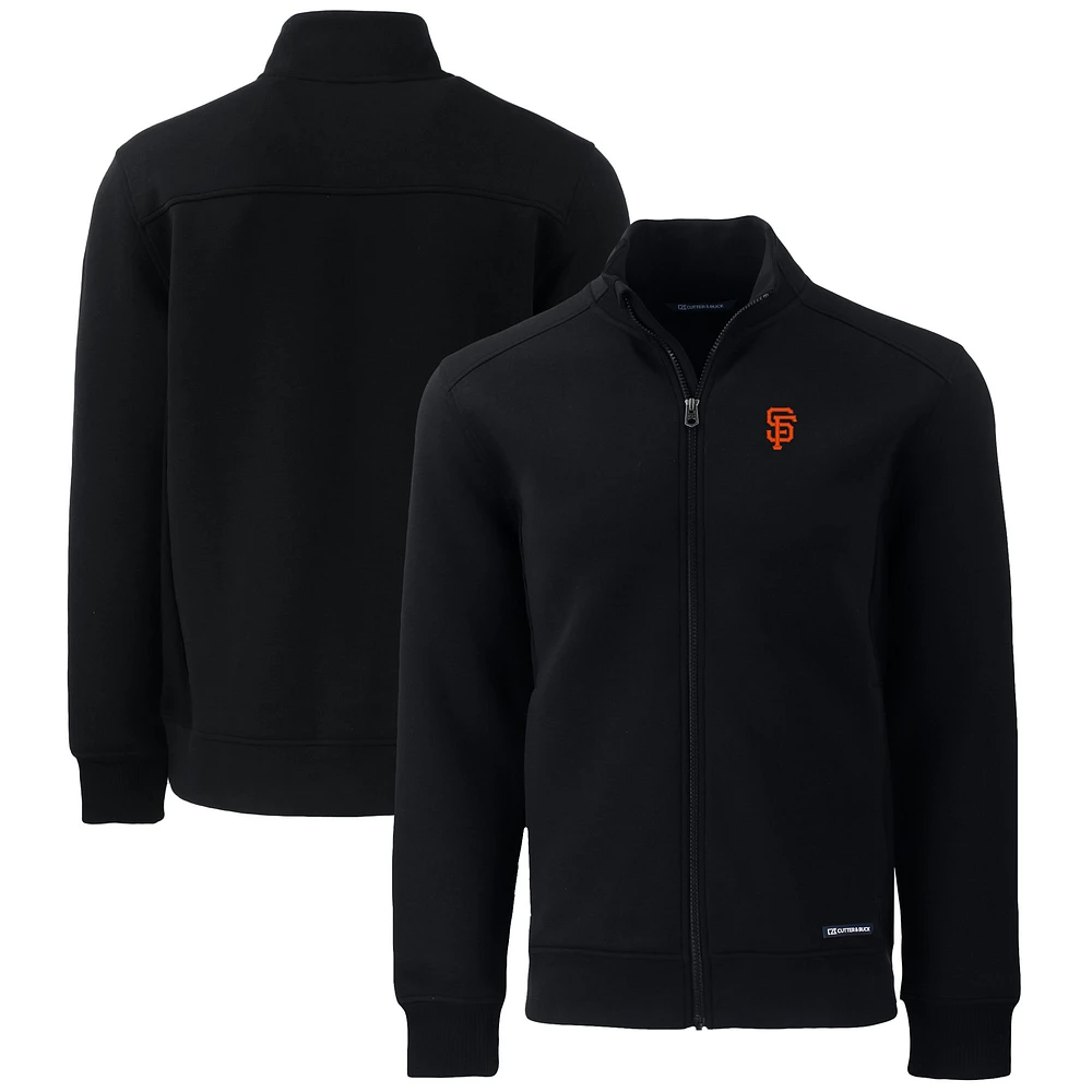 Men's Cutter & Buck Black San Francisco Giants Roam Eco Recycled Full-Zip Jacket