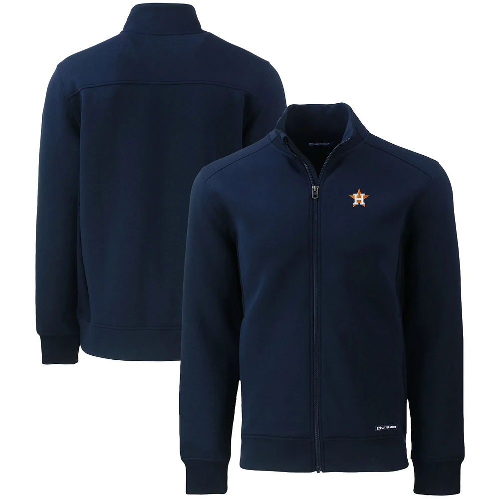Men's Cutter & Buck Navy Houston Astros Roam Eco Recycled Full-Zip Jacket