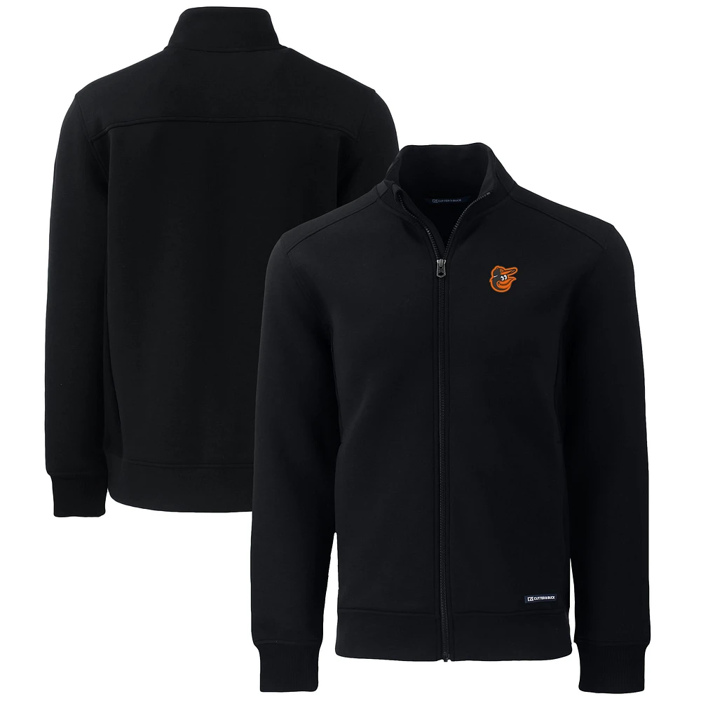 Men's Cutter & Buck Black Baltimore Orioles Big Tall Roam Eco Recycled Full-Zip Jacket