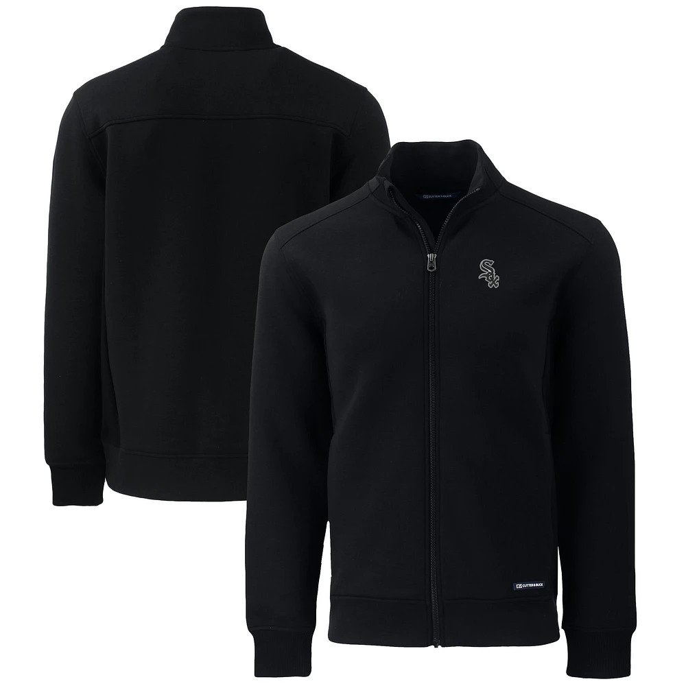 Men's Cutter & Buck Black Chicago White Sox Big & Tall Roam Eco Recycled Full-Zip Jacket