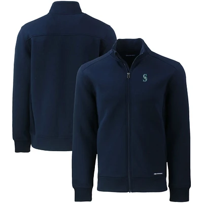 Men's Cutter & Buck Navy Seattle Mariners Big Tall Roam Eco Recycled Full-Zip Jacket