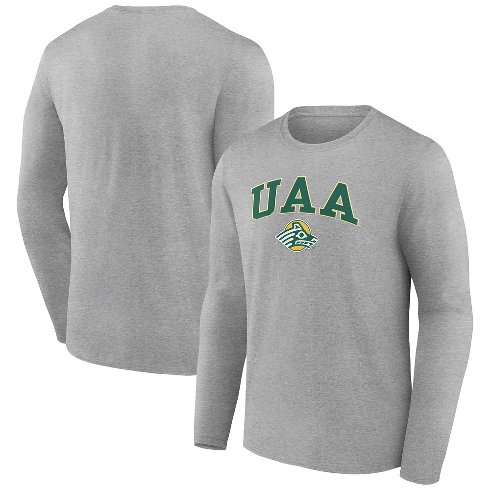 Men's Gray Alaska Anchorage Seawolves Campus Long Sleeve T-Shirt