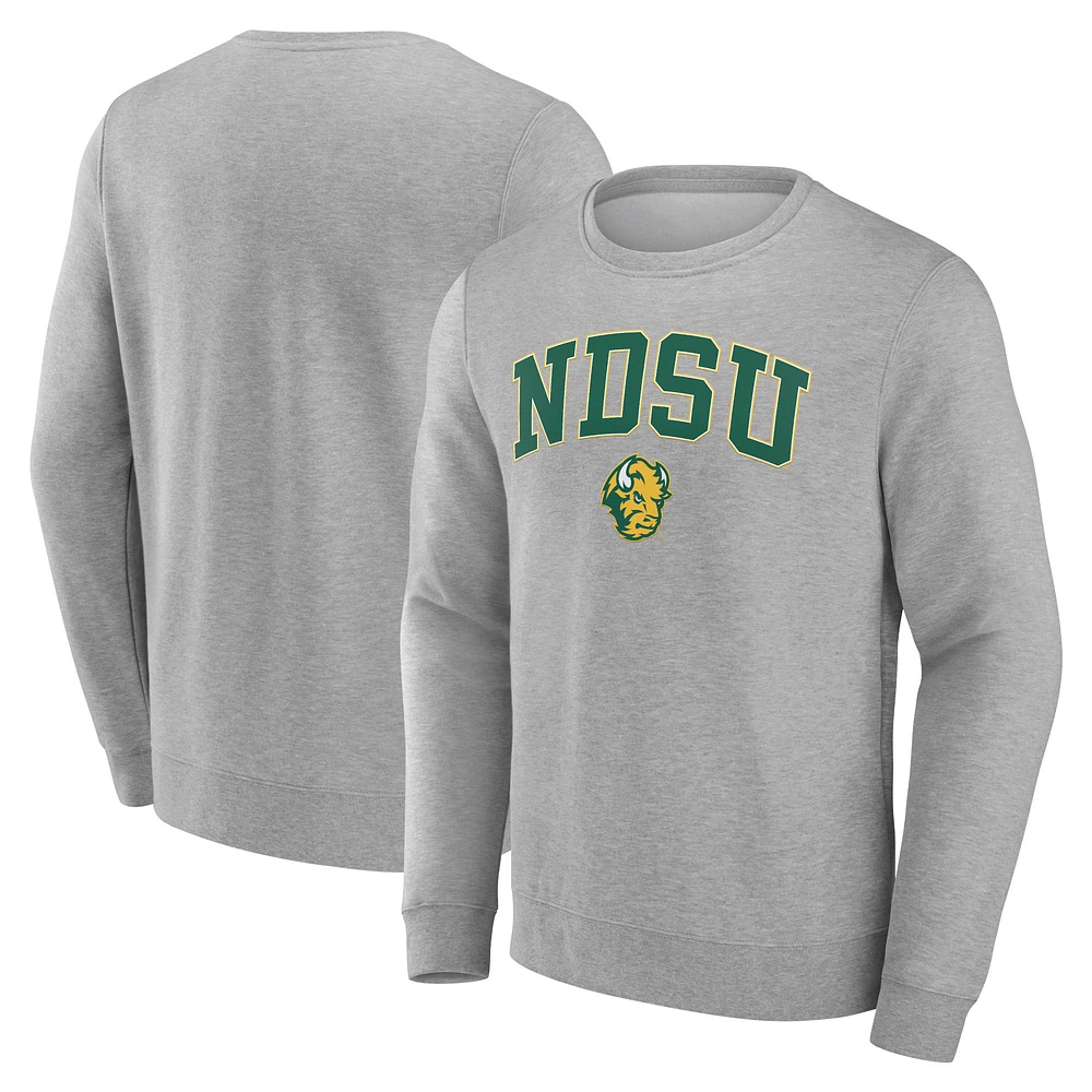 Men's Gray NDSU Bison Campus Sweatshirt