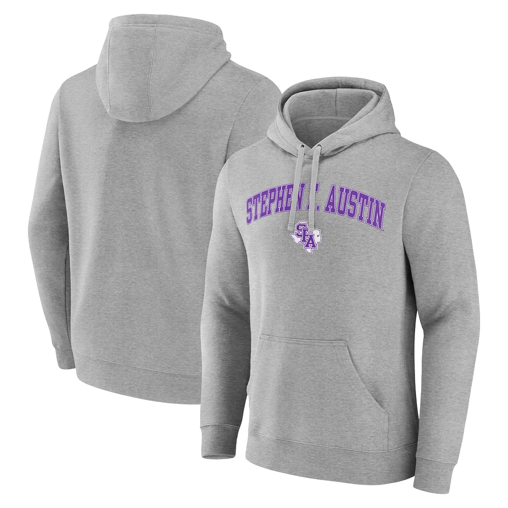 Men's Gray Stephen F Austin Lumberjacks Campus Pullover Hoodie