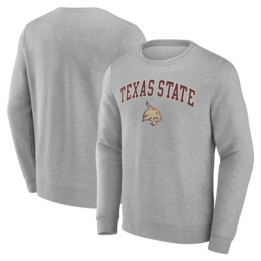 Men's Gray Texas State Bobcats Campus Sweatshirt