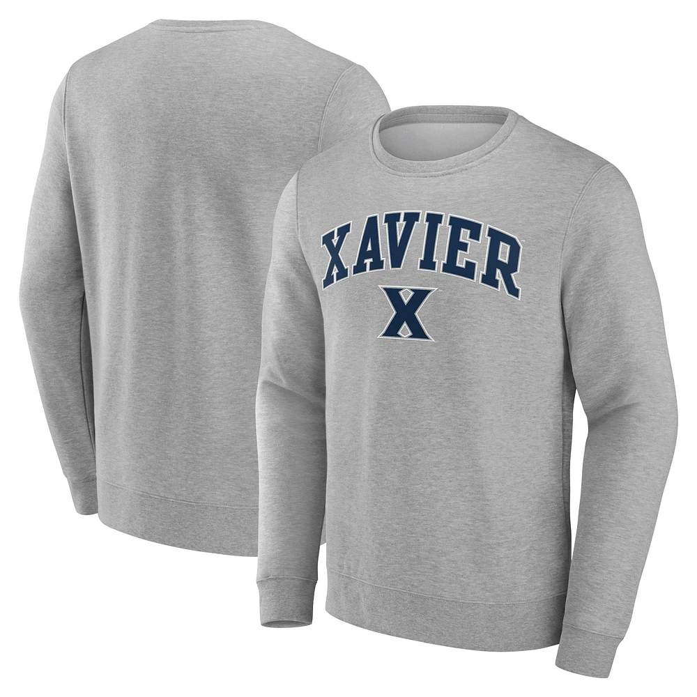 Men's Gray Xavier Musketeers Campus Sweatshirt