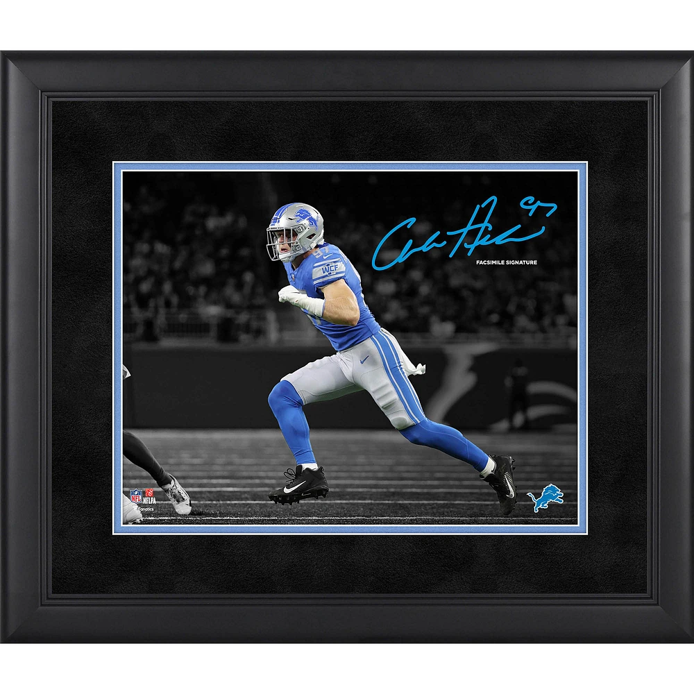 Aidan Hutchinson Detroit Lions Facsimile Signature Framed 11" x 14" Spotlight Photograph