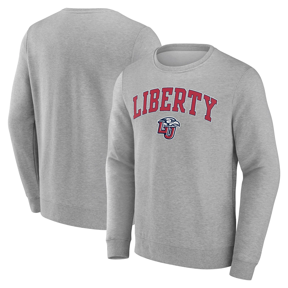 Men's Gray Liberty Flames Campus Sweatshirt