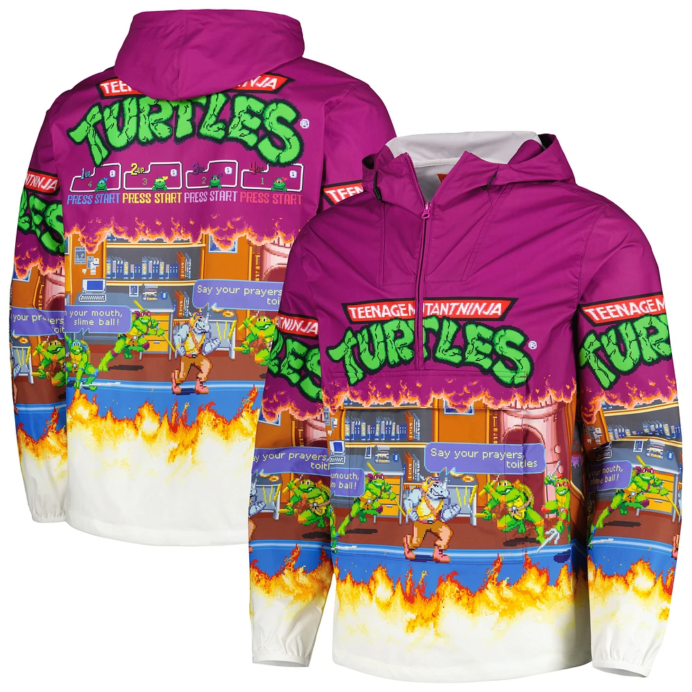 Men's Chalk Line Purple Teenage Mutant Ninja Turtles Half-Zip Lightweight Jacket