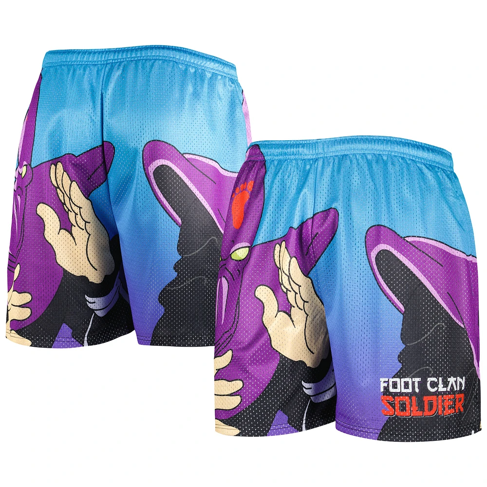 Men's Chalk Line Blue Teenage Mutant Ninja Turtles Foot Soldier Shorts