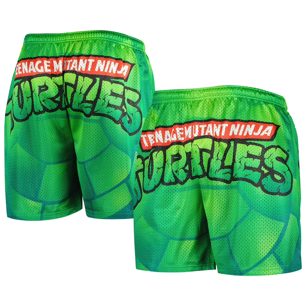 Men's Chalk Line Green Teenage Mutant Ninja Turtles Logo Retro Shorts